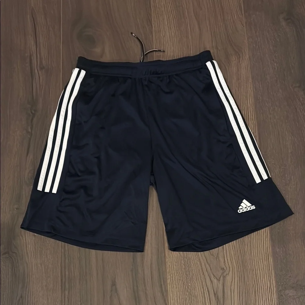 Adidas men’s navy athletic active shorts - Medium -like new condition quick dry